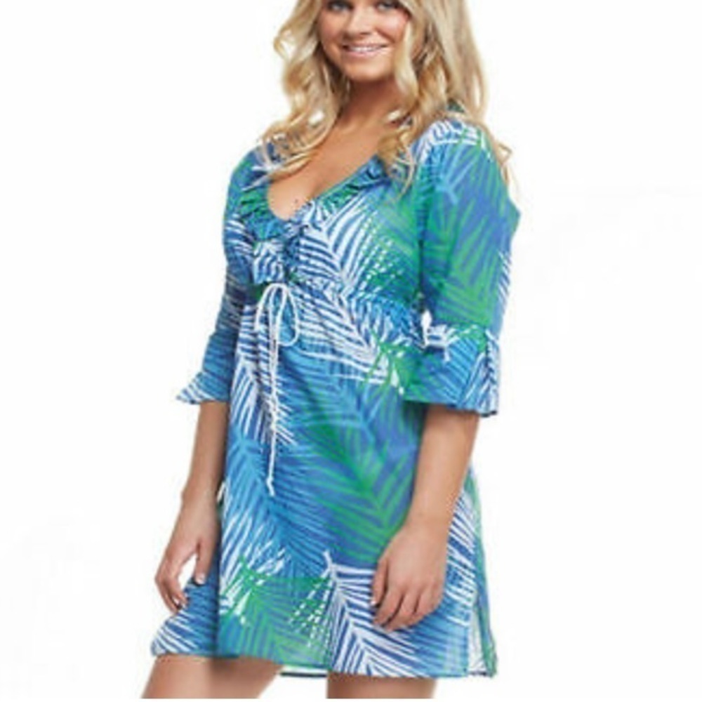 Mudpie Women’s Anna Bell Sleeve Tunic Medium Blue